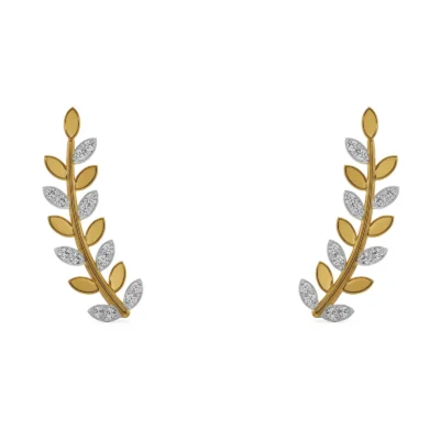 Leafy Luxe Lab Grown Diamond Earrings