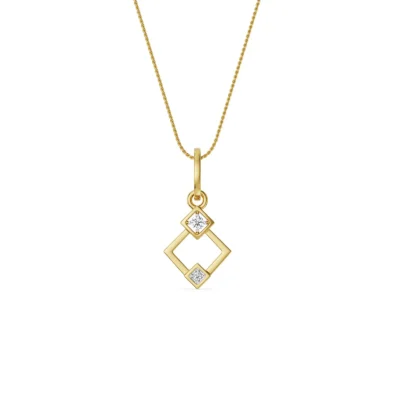 Geometric Glistening Lab Grown Diamond Pendant